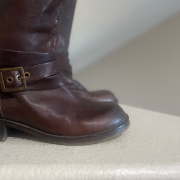 Vintage Foundry Co. Women's 10 Philippa mid-calf leather boots chocolate brown - Picture 4 of 16